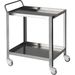 CARRELLO OSPEDALIERO PER MEDICAZIONE PORTASTRUMENTI in acciaio inox - 2 ripiani - 90x60xh.80cm