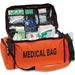 BORSA EMERGENZA SOCCORSO KIT MEDICO SPORTIVO - 47x24xh.19cm - piena - arancione