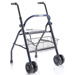 DEAMBULATORE PIEGHEVOLE DA ESTERNO / ROLLATOR ZEUS - 2 RUOTE ANTERIORI - sedile cestello - portata 136kg - blu