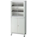 ARMADIO VETRINA VALUE in lamiera con serratura a chiave - 4 ante - 2 ripiani - 79x36xh.186cm - bianco