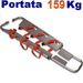 BARELLA A CUCCHIAIO STANDARD - peso 8,5kg - portata 159kg - completa di 3 cinture