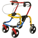 DEAMBULATORE PER BAMBINI FOXI - portata 100kg - 4 ruote - 2 freni - pieghevole - altezza regolabile 69/77cm