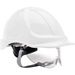 ELMETTO CASCO DI PROTEZIONE PW55 AERATO IN ABS - con visiera e sottogola - bianco