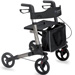 DEAMBULATORE PIEGHEVOLE DA ESTERNO / ROLLATOR OCEANO 2 - 4 RUOTE con freni - sedile schienale borsa - portata 136kg