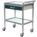 CARRELLO OSPEDALIERO PER MEDICAZIONE DELUXE in acciaio inox - 2 ripiani - con cassetto - 65x45xh.80cm