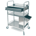 CARRELLO OSPEDALIERO DA MEDICAZIONE REX in acciaio inox - 3 ripiani - 79x50xh.120cm