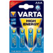 BATTERIE PILE ALKALINE MINISTILO 1,5V - VARTA - tipo AAA - blister 4pz