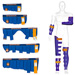 STECCOBENDE KIT BLUE SPLINT - KIT 5 MISURE - anima flessibile - chiusura con velcro