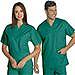 CASACCA DOTTORE MEDICO INFERMIERE UNISEX - cotone 100% - verde - varie misure