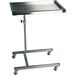 TAVOLO DI MAYO VASSOIO in acciaio inox - 45x65xh.80/115cm - base 4 ruote